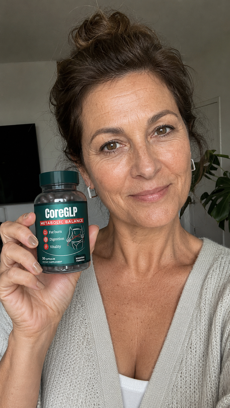 Petra L. mit CoreGLP Flasche